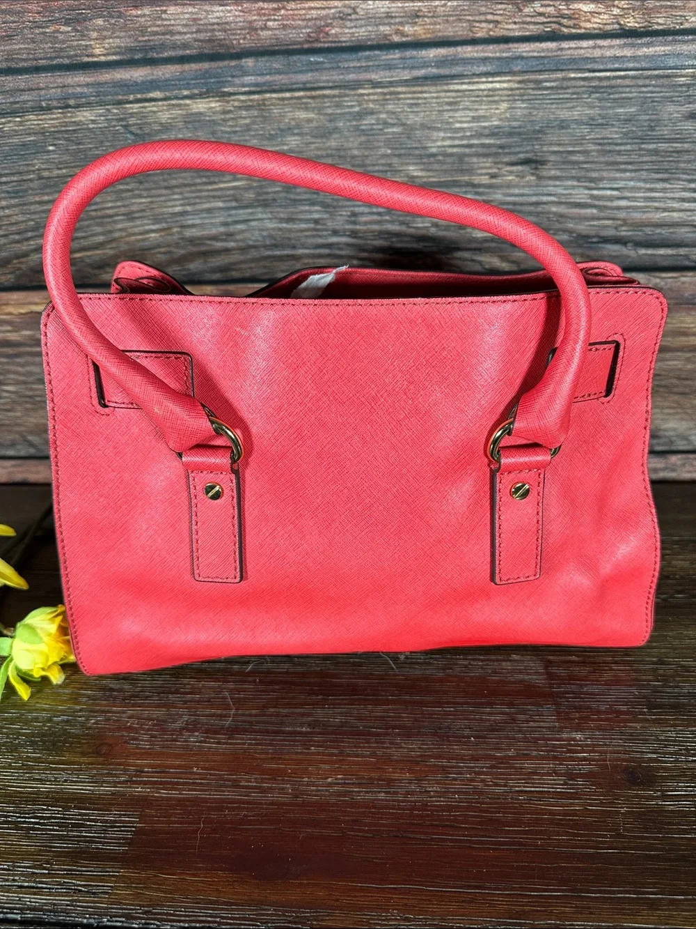 Michael Kors Pink Satchel with Gold Hardware